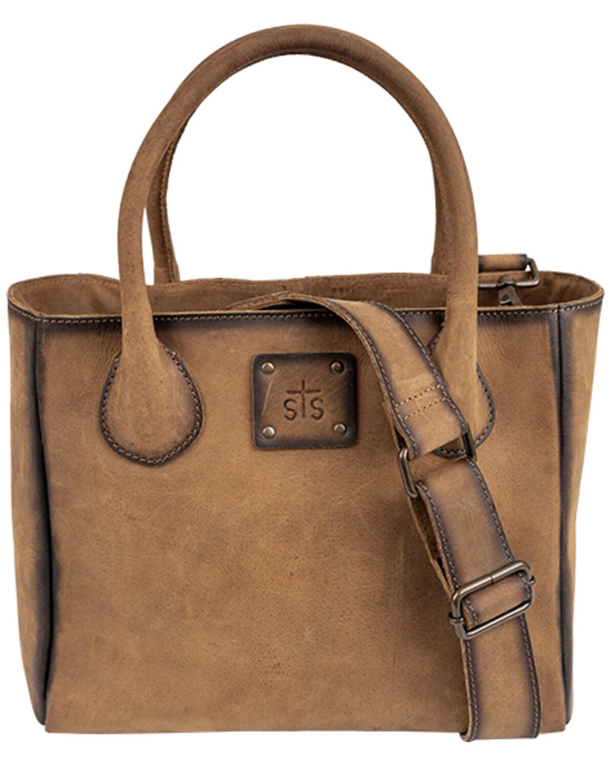 STS Ranchwear By Carroll Women's Baroness Basic Bliss Satchel Crossbody Bag, Brown, hi-res