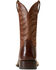 Image #3 - Ariat Men's Badlands Exotic Ostrich Western Boots - Broad Square Toe, Brown, hi-res