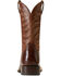 Image #3 - Ariat Men's Badlands Exotic Ostrich Western Boots - Broad Square Toe , Brown, hi-res