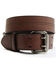 Image #1 - Hawx Men's Double Stitch Center Double Prong Belt, Brown, hi-res