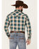 Image #4 - Pendleton Men's Hombre Allover Plaid Print Long Sleeve Snap Western Shirt , Blue, hi-res