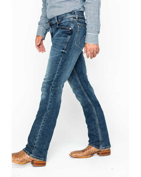 Image #4 - Wrangler Retro Men's Layton Medium Wash Low Rise Slim Bootcut Jeans, Denim, hi-res