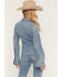 Image #5 - Idyllwind Women's Avery Lace-Up Denim Slub Shirt, Medium Wash, hi-res