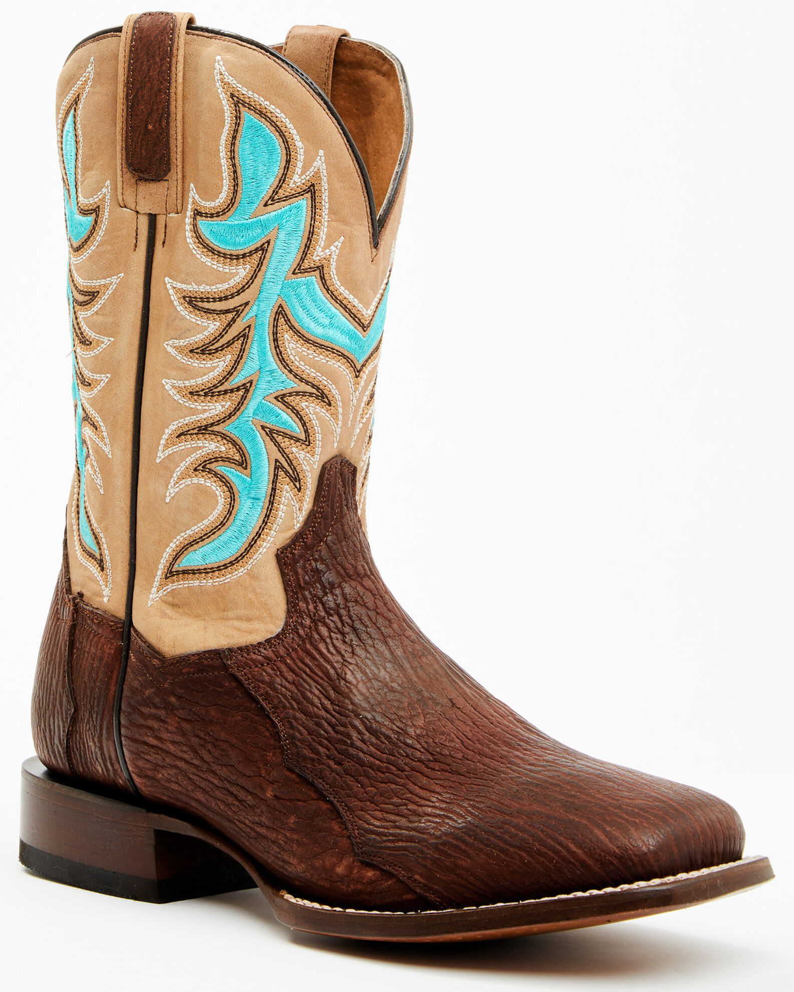 Square toe shark skin boots sale