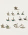 Image #3 - Shyanne Women's Cross Moon Star Multi Earring Set - 14 Piece, Silver, hi-res