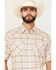 Image #2 - Ely Walker Men's Plaid Print Short Sleeve Snap Western Shirt, Multi, hi-res