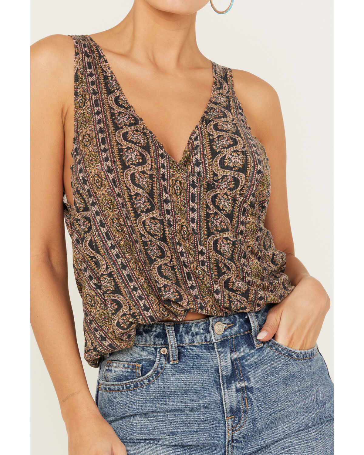 Image #3 - Free People Women's Your Twisted Tank, Black, hi-res