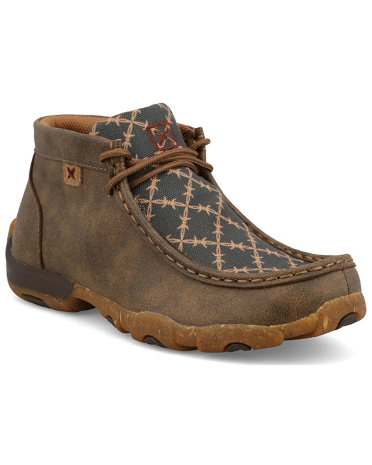 Twisted X Boys' Chukka Driving Mocs, Brown, hi-res