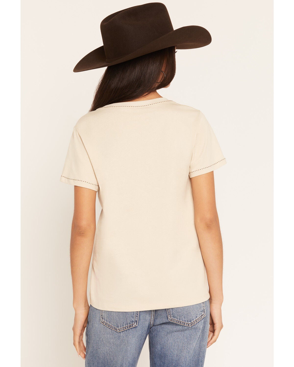 Image #4 - Rodeo Quincy X Boot Barn Women's Cowboy Crush Short Sleeve Graphic Tee, Cream, hi-res