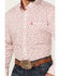 Image #3 - George Strait by Wrangler Men's Floral Print Long Sleeve Button-Down Western Shirt, Red, hi-res