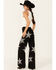 Image #3 - Vibrant Denim Women's Rhinestone Star High Rise Wide Leg Jeans, , hi-res