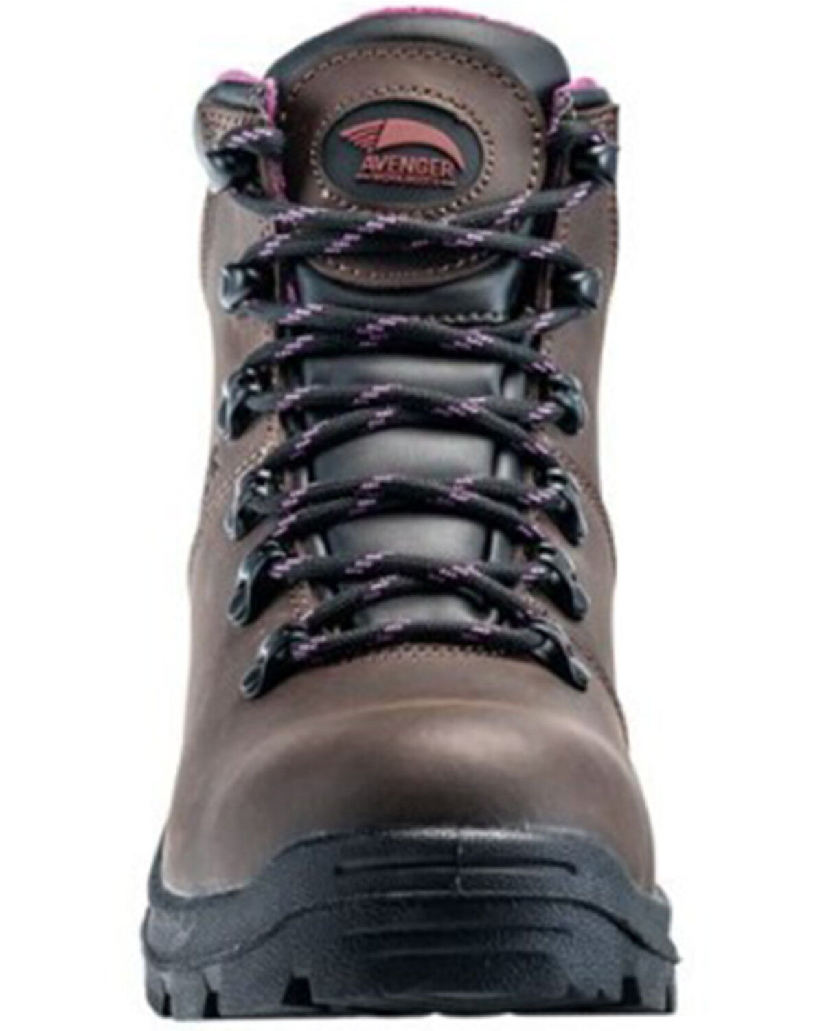 Image #4 - Avenger Women's Builder Mid 6" Lace-Up Waterproof Hiking Work Boot - Steel Toe, Brown, hi-res