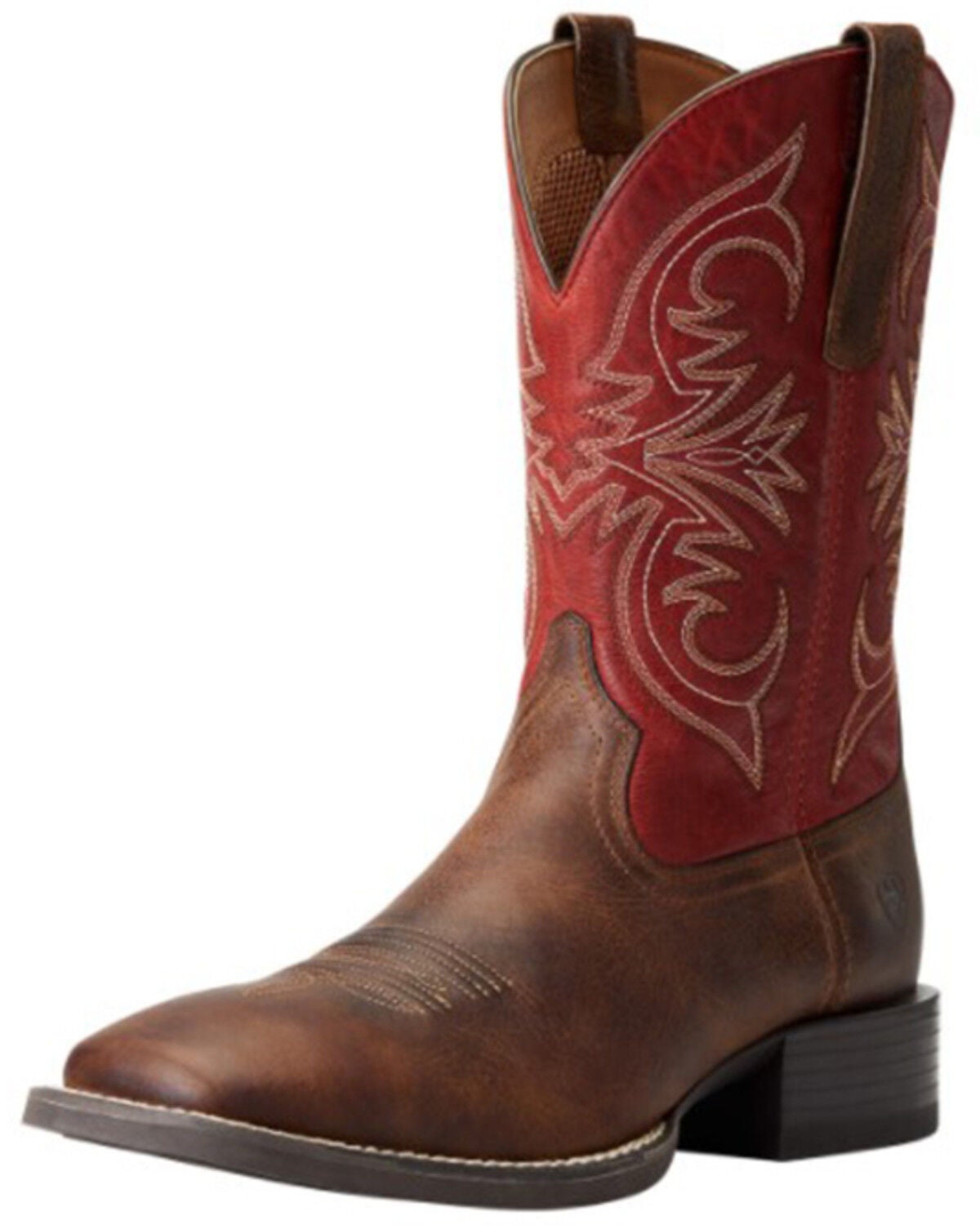 Ariat Men's Sport Pardner Performance Western Performance Boots - Broad Square Toe, Brown, hi-res