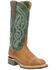 Image #1 - Lucchese Women's Ruth Western Boots - Broad Square Toe, Cognac, hi-res