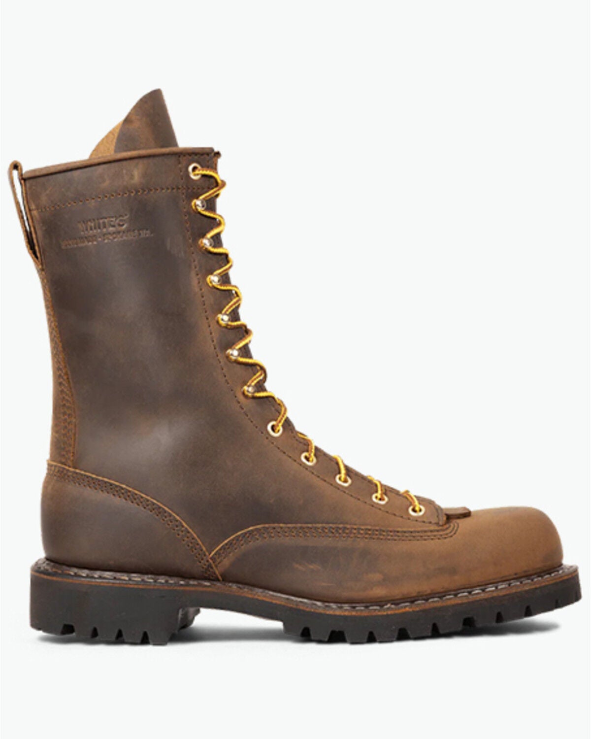 Image #1 - White's Boots Men's Frontiersman 10' Lace-Up Work Boots - Round Toe, Brown, hi-res