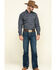 Tuf Cooper Men's Black Stretch Paisley Poplin Print Long Sleeve Western Shirt , Charcoal, hi-res