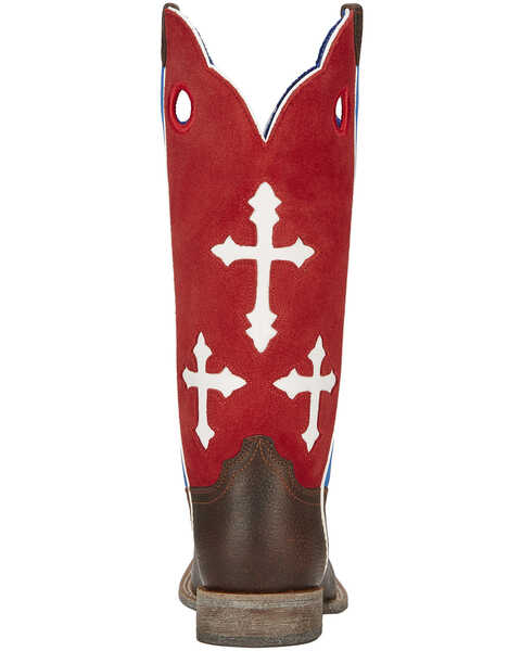 Ariat Boys' Ranchero Patriotic Cowboy Boots - Square Toe, Brown, hi-res