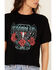 Rock & Roll Denim Women's Rambler Guns & Roses Graphic Tee , Black, hi-res