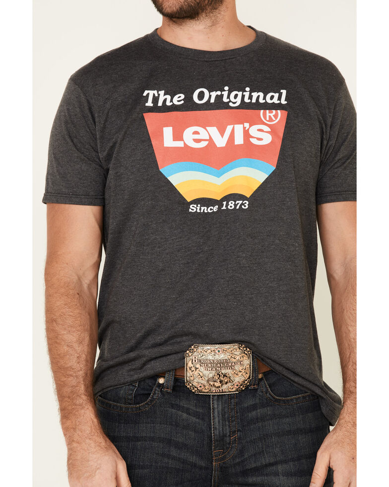 Levi's Men's Charcoal Heather Original Logo Graphic T-Shirt , Charcoal, hi-res