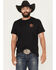 Image #2 - Bucking Chutes Men's Loco Short Sleeve Graphic T-Shirt, Black, hi-res