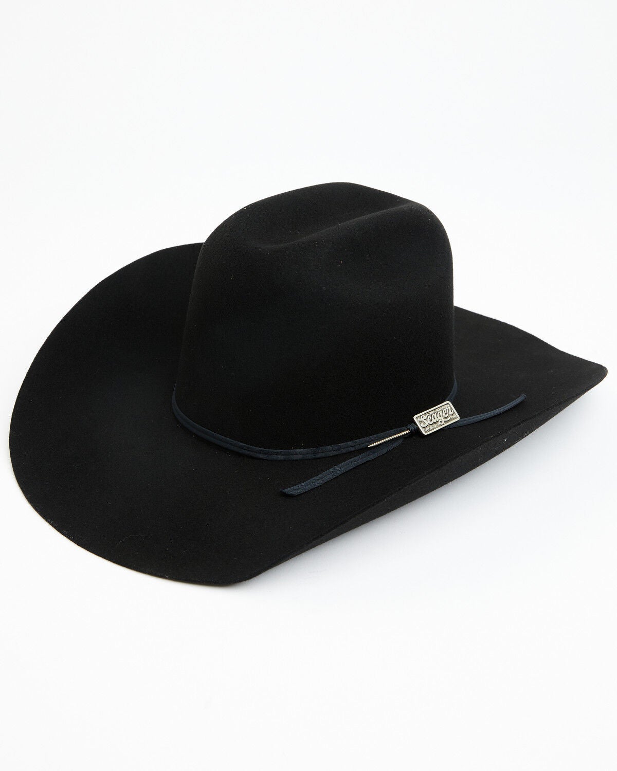 Image #1 - Seager Chase 4X Wool Felt Cowboy Hat, Black, hi-res