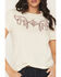 Image #4 - Idyllwind Women's Warren Boot Stitch Short Sleeve Tee, Cream, hi-res