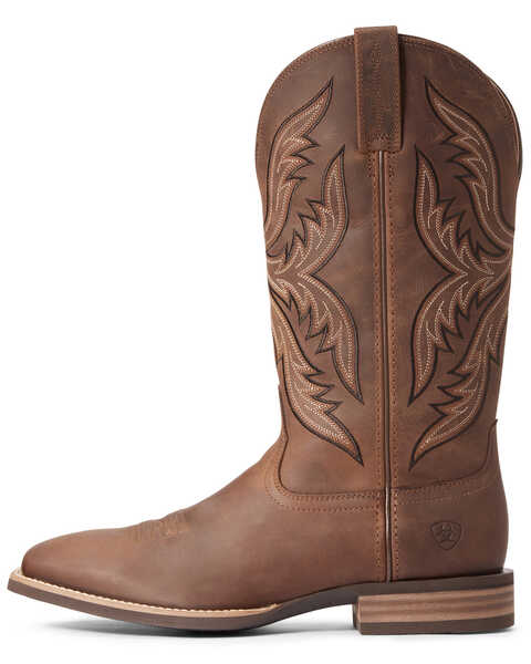 Image #2 - Ariat Men's Everlite Fast Time Western Performance Boots - Broad Square Toe, Brown, hi-res