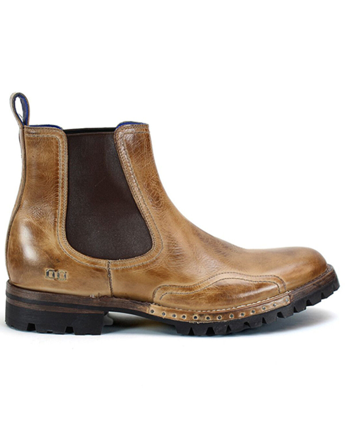Image #2 - Bed Stu Men's Brady Trek Chelsea Ankle Boots - Round Toe, Tan, hi-res