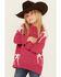 Image #2 - Rock & Roll Denim Girls' Star Print Sweater, Pink, hi-res