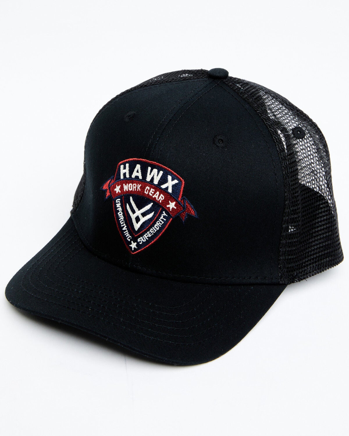 Image #1 - Hawx Men's Ribbon Logo Shield Patch Ball Cap, Black, hi-res