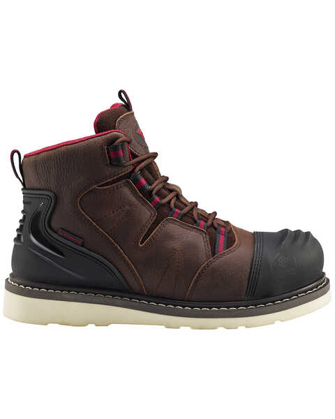 Image #2 - Avenger Men's 6" Waterproof Work Boots - Composite Toe, Brown, hi-res