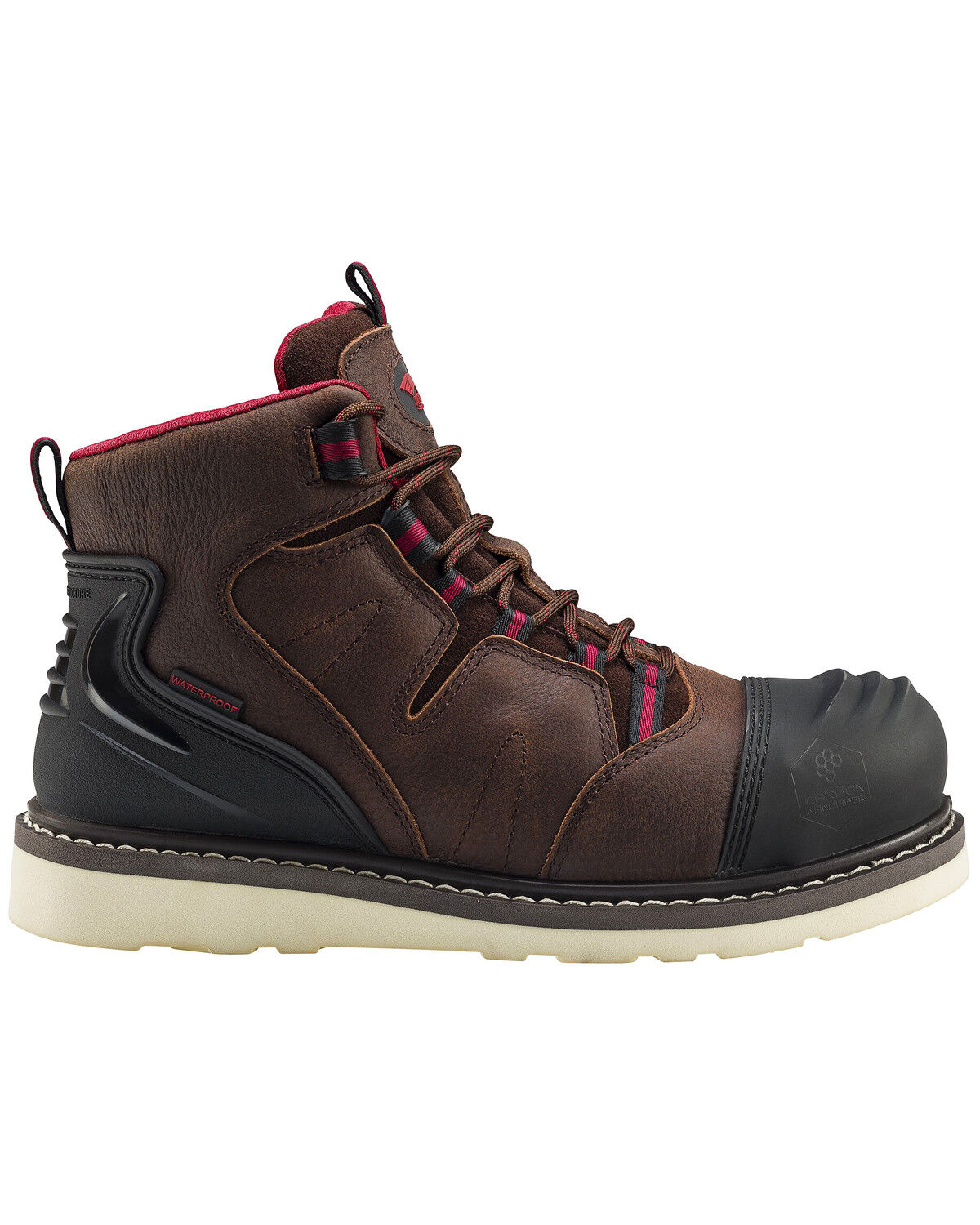 Image #2 - Avenger Men's 6" Waterproof Work Boots - Composite Toe, Brown, hi-res