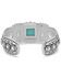 Montana Silversmiths Women's Flourished Turquoise Cuff Bracelet, Silver, hi-res