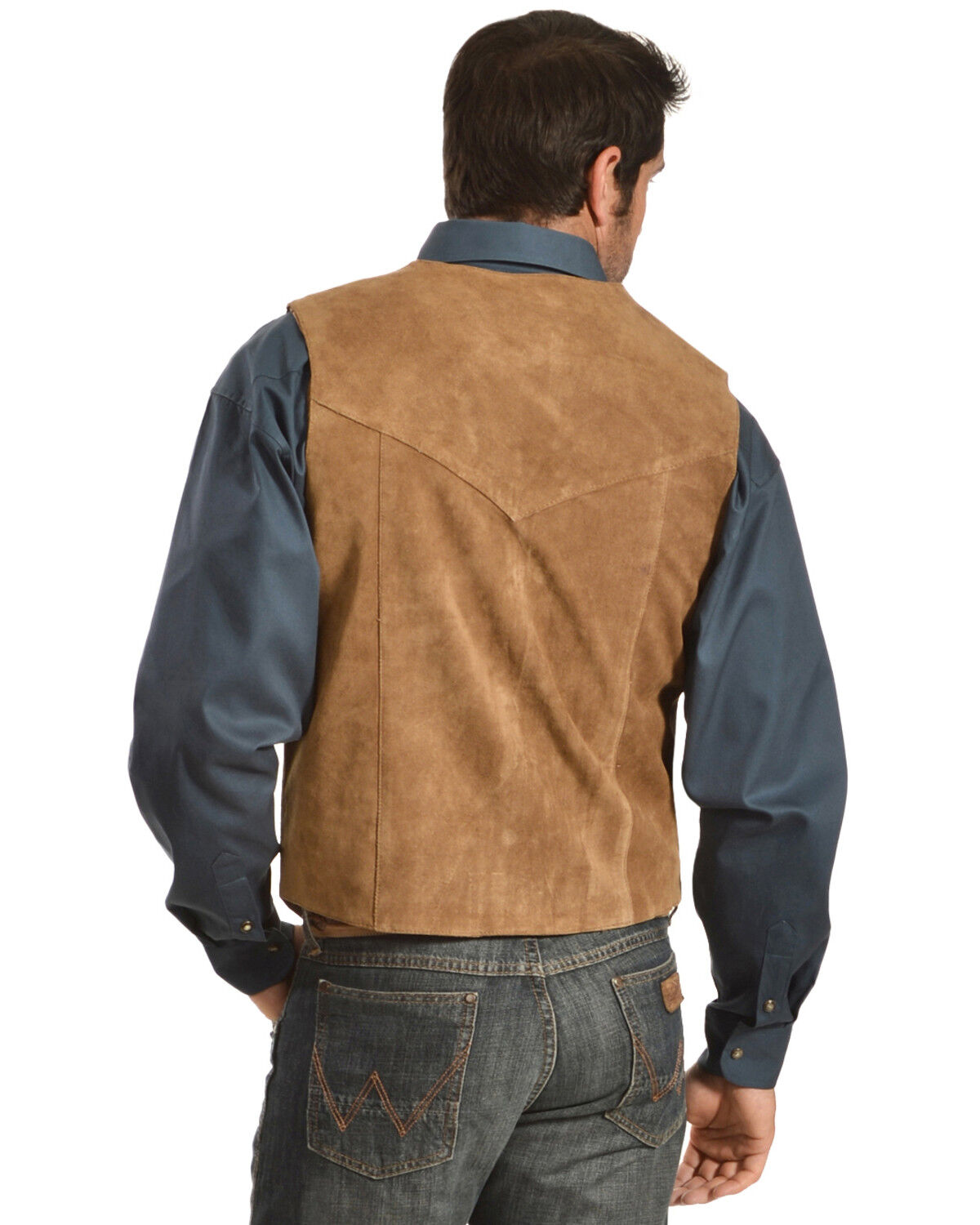 Image #3 - Liberty Wear Men's Suede Western Vest, Brown, hi-res