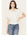 Image #1 - Wild Moss Women's Short Sleeve Embroidered Campshirt, White, hi-res