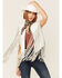 Image #1 - Circle S Women's White Fringe Vest, , hi-res