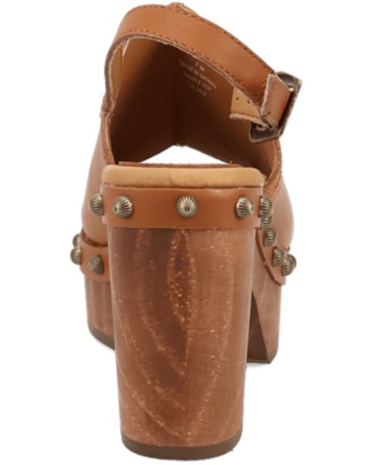 Image #5 - Dingo Women's Clover Wooden Sandals, Brown, hi-res
