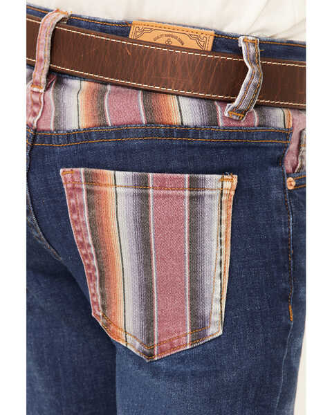 Ranch Dress'n Girls' Serape Pocket Stretch Regular Bootcut Jeans