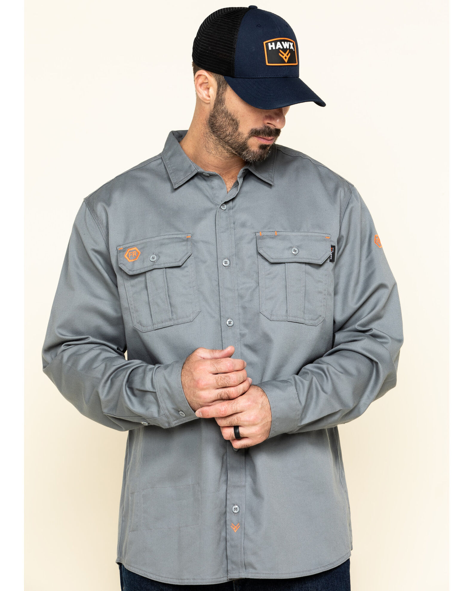 Product Name: Hawx Men's FR Long Sleeve Work Shirt - Big