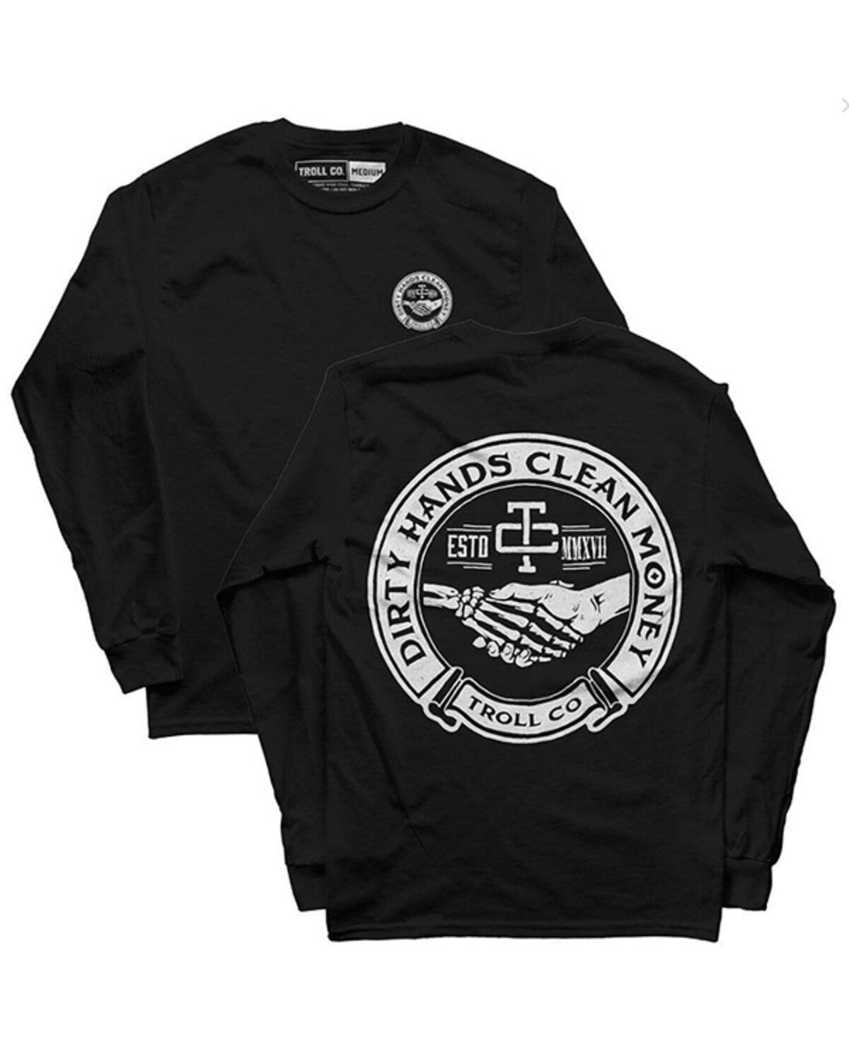 Troll Co Men's Haggler Long Sleeve Graphic T-Shirt, Black, hi-res