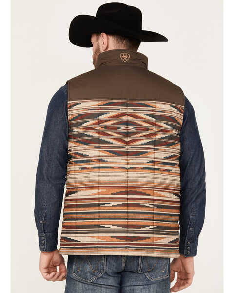 Image #4 - Ariat Men's Chimayo Crius Southwestern Print Vest, Brown, hi-res