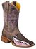 Image #1 - Tin Haul Women's Man Eater Shark Western Boots - Square Toe, Dark Brown, hi-res