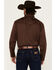 Image #4 - Scully Men's Gunfighter Long Sleeve Pearl Snap Western Shirt, Brown, hi-res