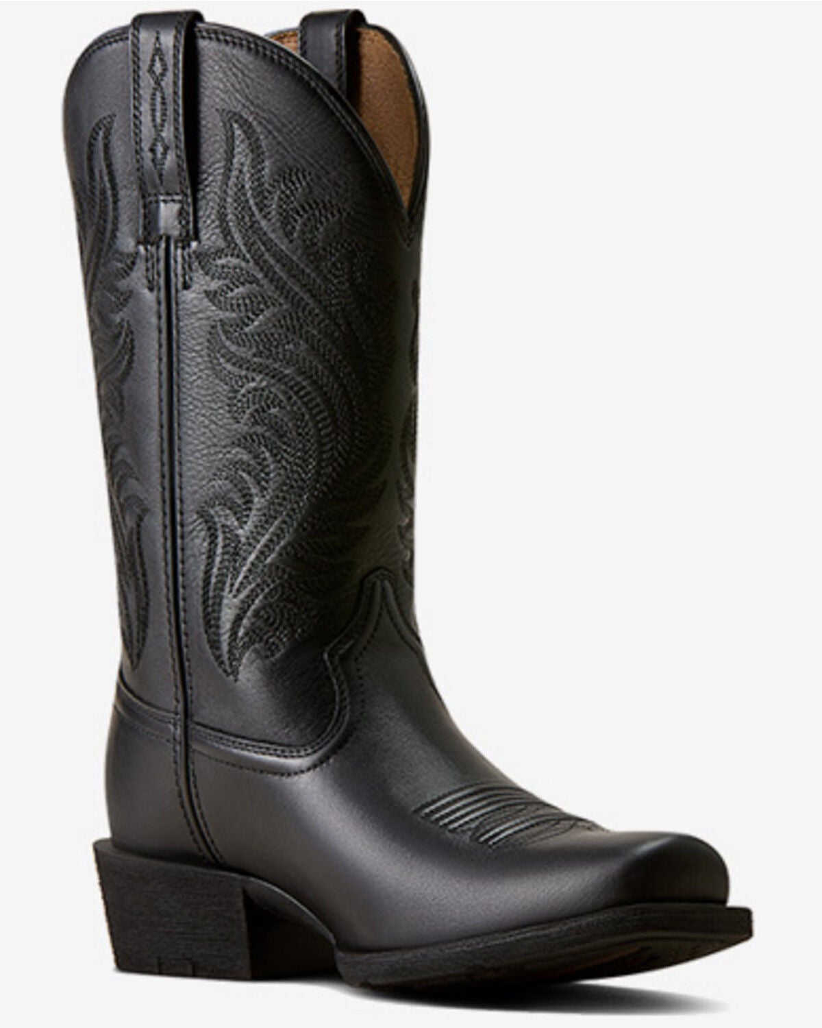 Image #1 - Ariat Women's Round Up Performance Western Boots - Square Toe, Black, hi-res