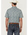 Image #4 - Cody James Men's Vista Paisley Print Short Sleeve Snap Western Shirt, Blue, hi-res