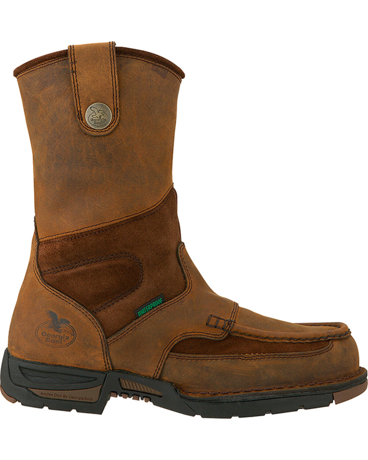 Image #2 - Georgia Boot Men's Athens Wellington Boots - Steel Toe, Brown, hi-res
