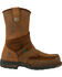 Georgia Boot Men's Athens Wellington Boots - Steel Toe , Brown, hi-res