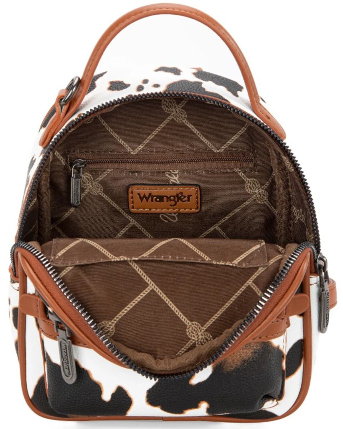 Image #3 - Wrangler Women's Cow Print Mini Backpack, Brown, hi-res