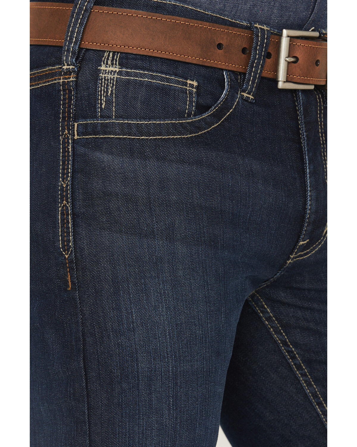 Image #2 - Cody James Men's FR Dark Wash Slim Bootcut Stretch Denim Work Jeans, Dark Wash, hi-res