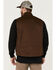 Image #4 - Brothers and Sons Men's Solid Baby Twill CC Zip-Front Vest , Brown, hi-res